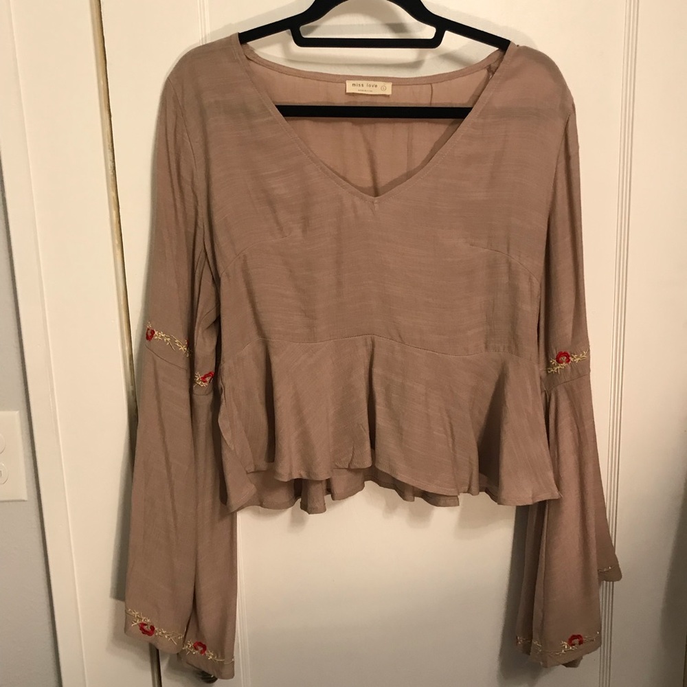 Peplum bell sleeved top Miss Love Top